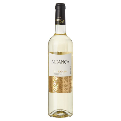 Vinhos Bacalhôa Aliança Bairrada Reserva branco Portugal. Een witte wijn met fruitige aroma's met tonen van tropisch fruit en citrus. Fris, intens en complex.