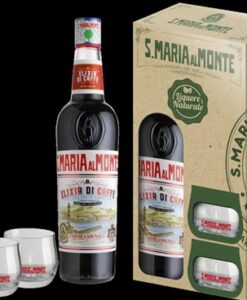 NIEUW! SANTA MARIA AL MONTE AMARETTO 70CL + 2 GLAZEN