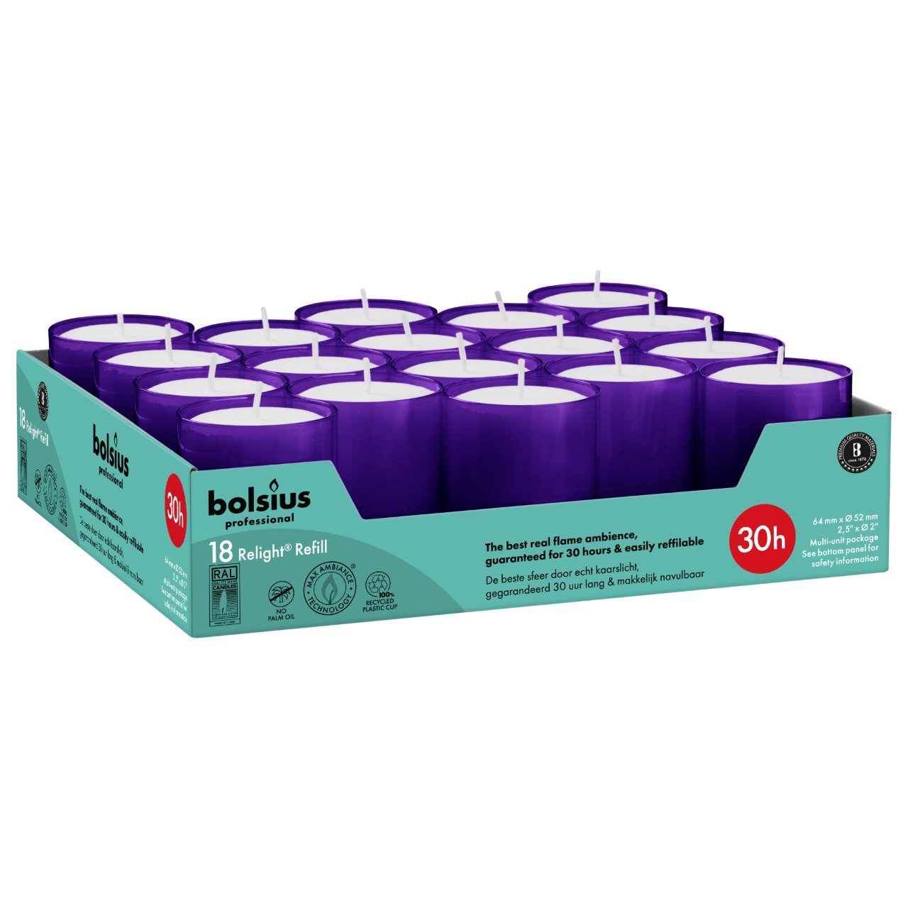 Relight® Refill Refills Paars tray 18 stuks