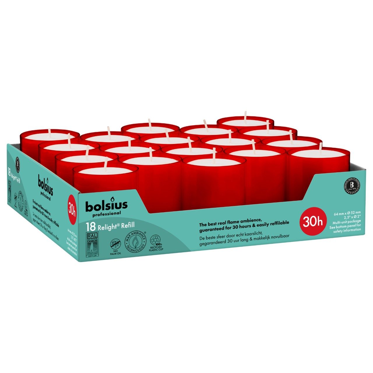 Relight® Refill Refills Rood tray 18 stuks