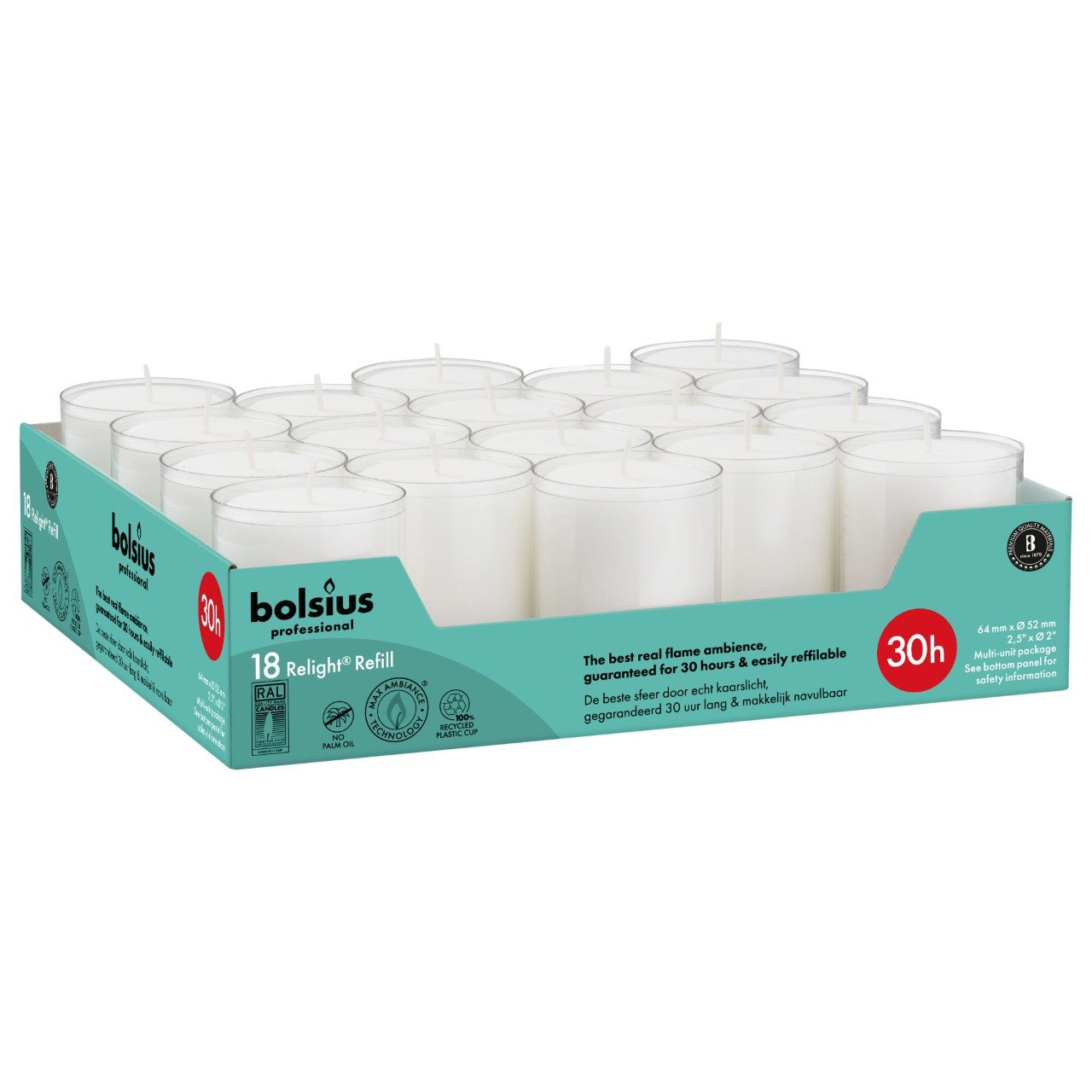 Relight® Refill Refills Amber tray 18 stuks