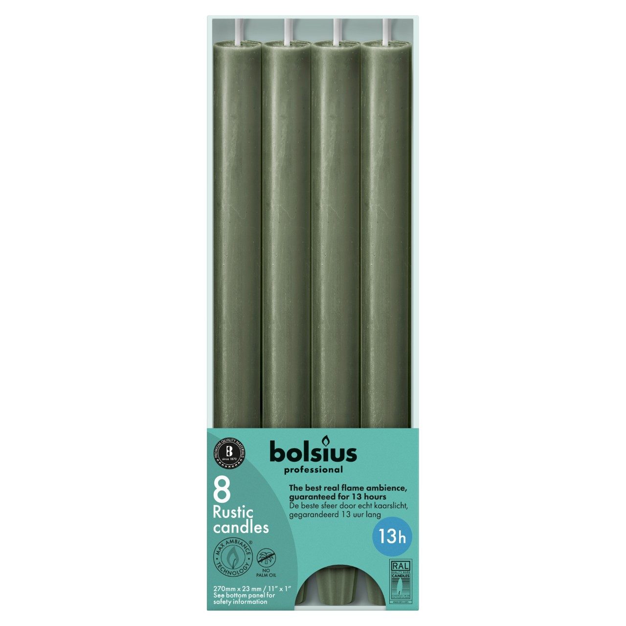 Tafelkaars rustiek 270/23 olive green (groen)