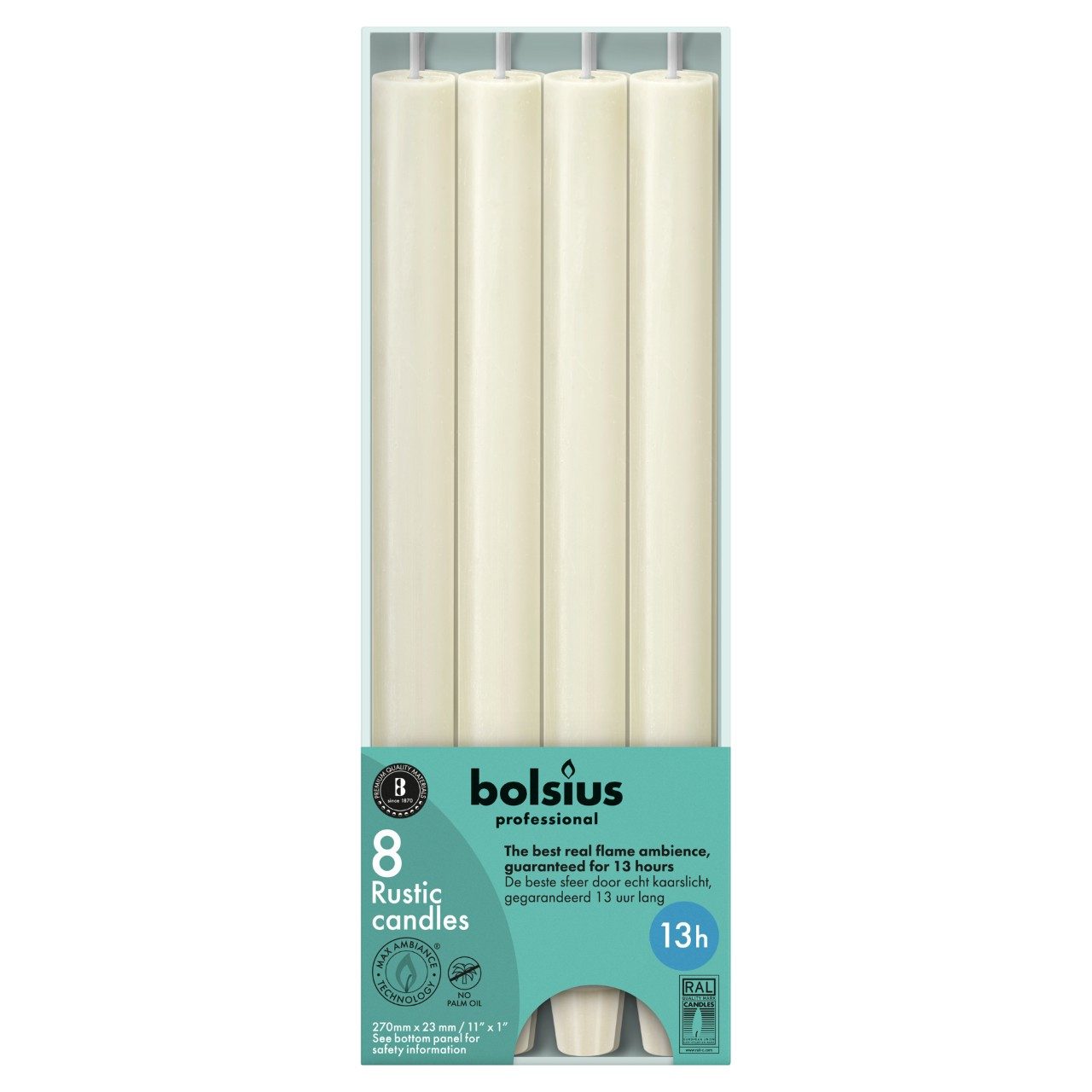 Tafelkaars rustiek 270/23 soft pearl (ivoor)
